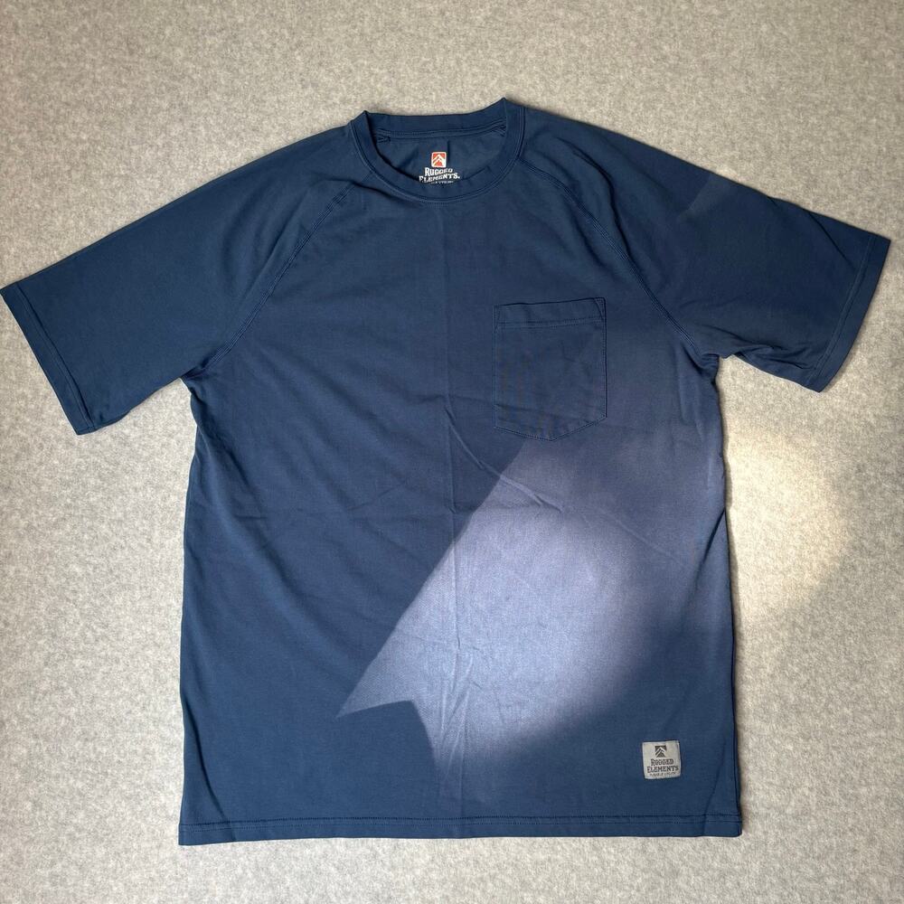 Rugged Elements Men's Durable Utility Short Sleeve Blue T-Shirt - Size M